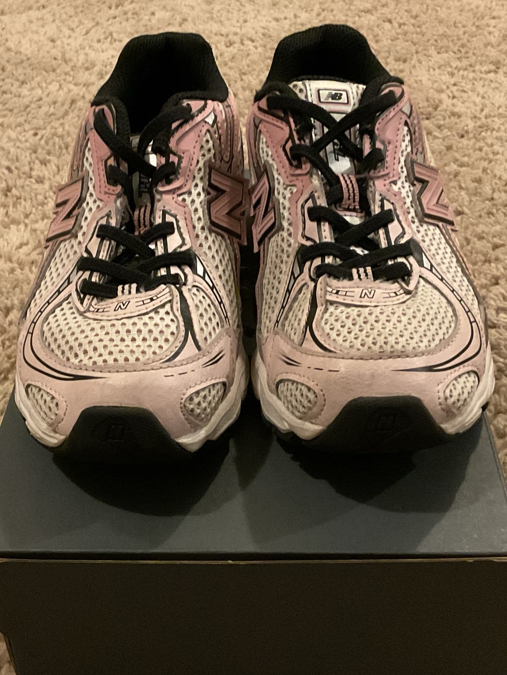 New Balance Kids Pink and Black Mesh Athletic Sneakers